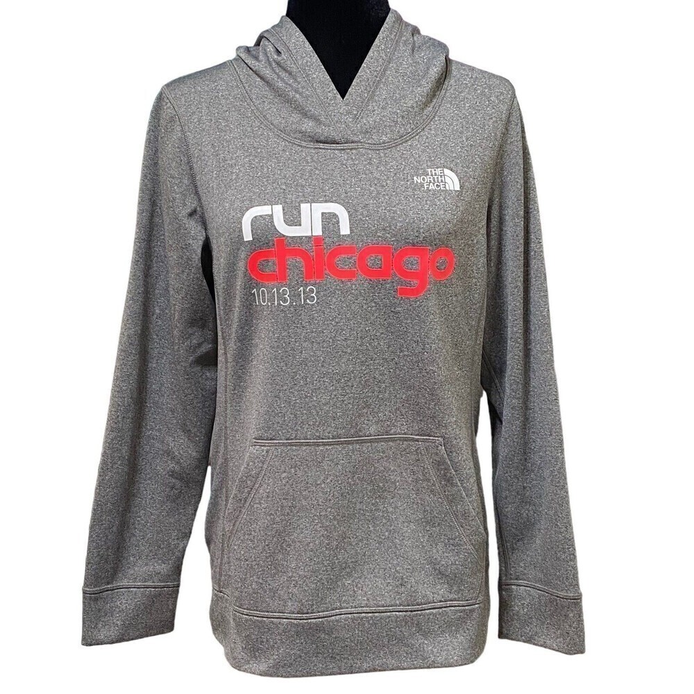 The North Face Run Chicago Hoodie Medium Gray 2013 Pullover Sweatshirt